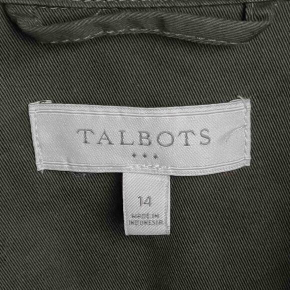 Talbots Utility Jacket Women’s Size 14 Green Long Sleeve Front Pockets Casual - Picture 4 of 8